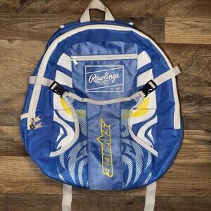 Rawlings Savage Blue BASEBALL 16" Backpack - Medium Sized - 2 Side Bat Sleeves